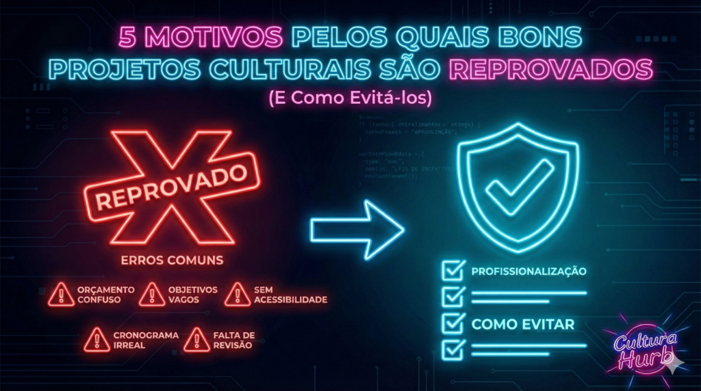 5 Motivos Pelos Quais Bons Projetos Culturais São Reprovados (E Como Evitá-los)